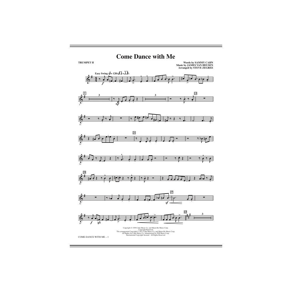 Come Dance With Me - Bb Trumpet 2