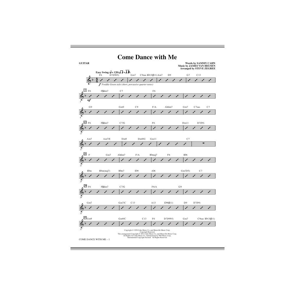 Come Dance With Me - Guitar