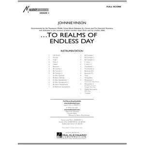 ...To Realms Of Endless Day - Conductor Score (Full Score)