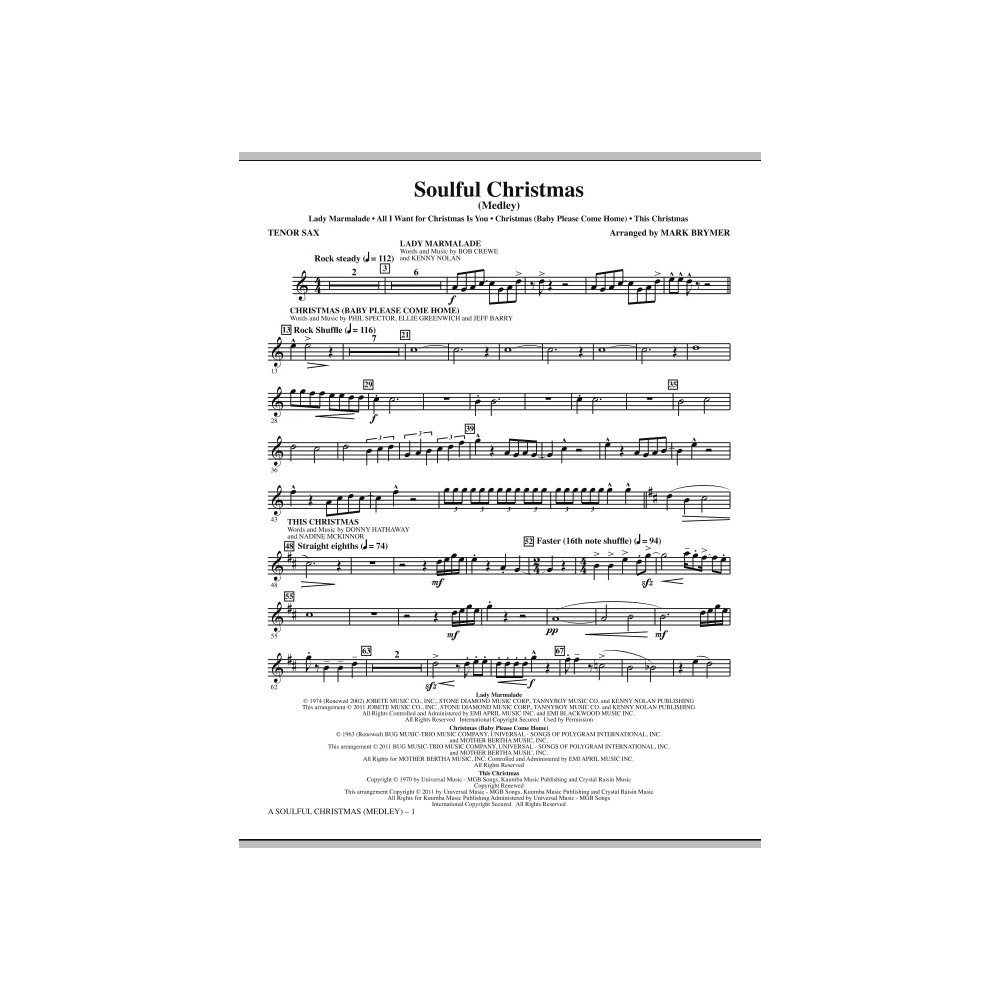 A Soulful Christmas - Tenor Sax