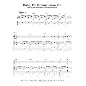 Babe, I'm Gonna Leave You