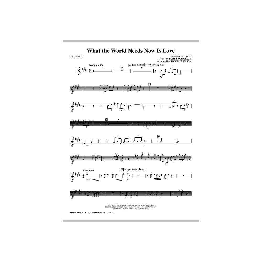 What The World Needs Now Is Love - Trumpet 2