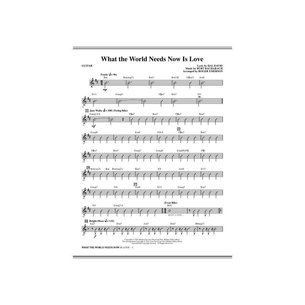 What The World Needs Now Is Love - Guitar