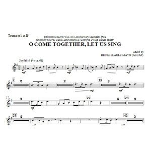 O Come Together, Let Us Sing - Trompete 1 in Bb