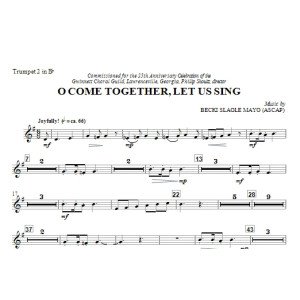 O Come Together, Let Us Sing - Trompete 2 in Bb