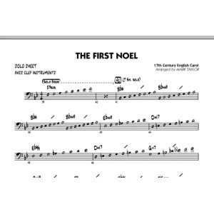 The First Noel - Bass Clef Solo Sheet