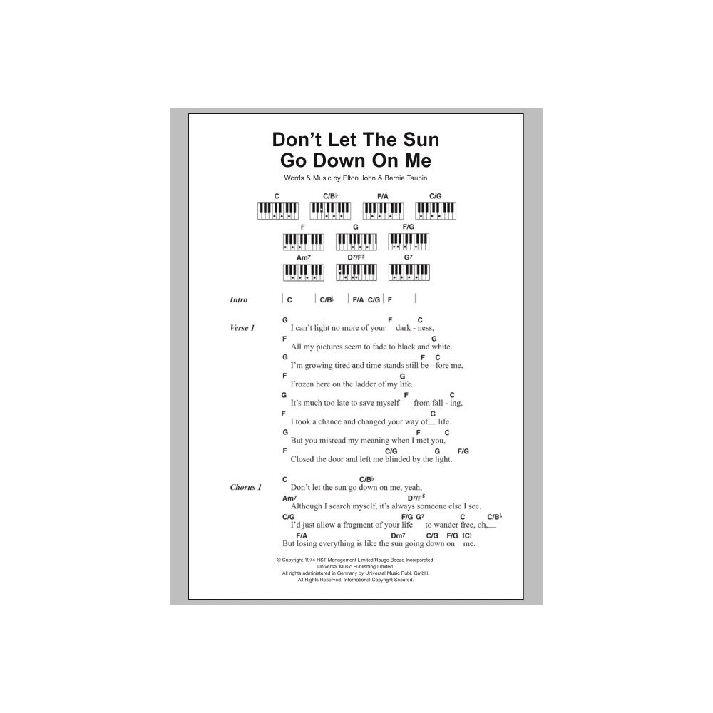 Don't Let The Sun Go Down On Me