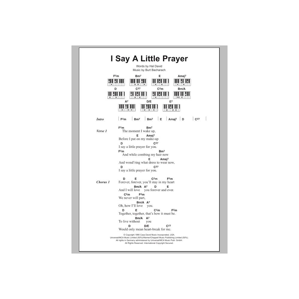 I Say A Little Prayer