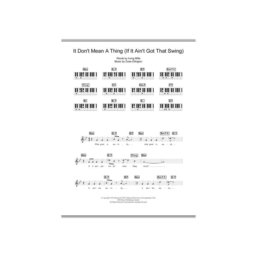 It Don''t Mean A Thing (If It Ain''t Got That Swing)