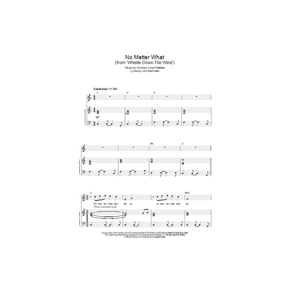 No Matter What (aus Whistle Down The Wind)