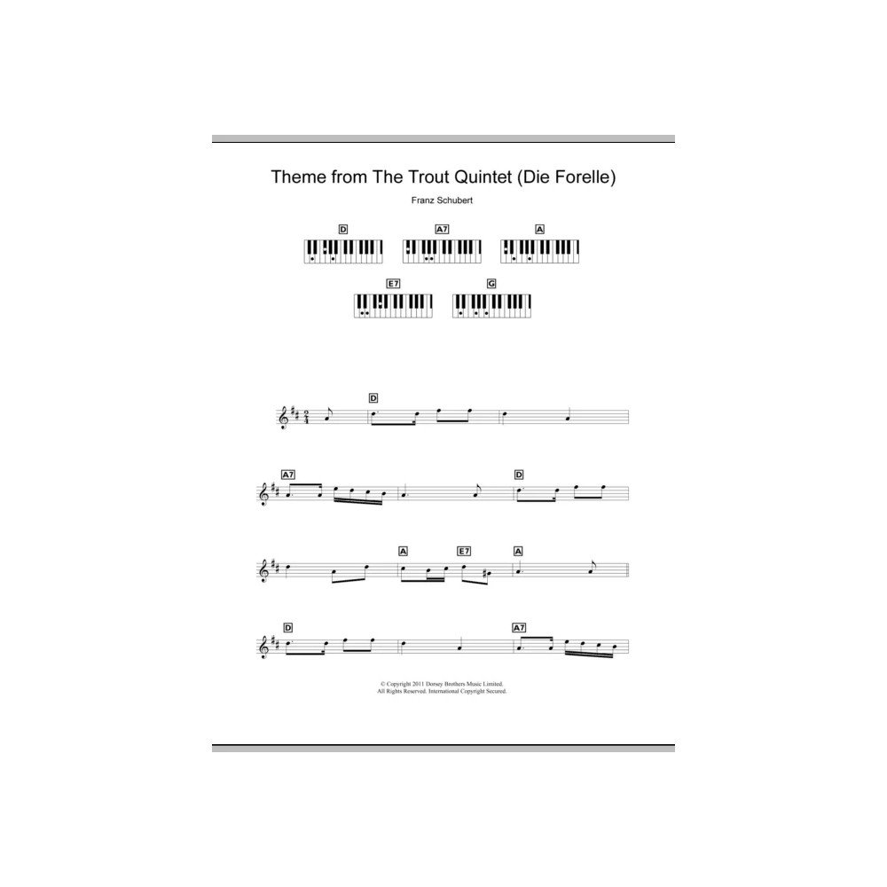 Thema aus dem Forellenquintett (Die Forelle)