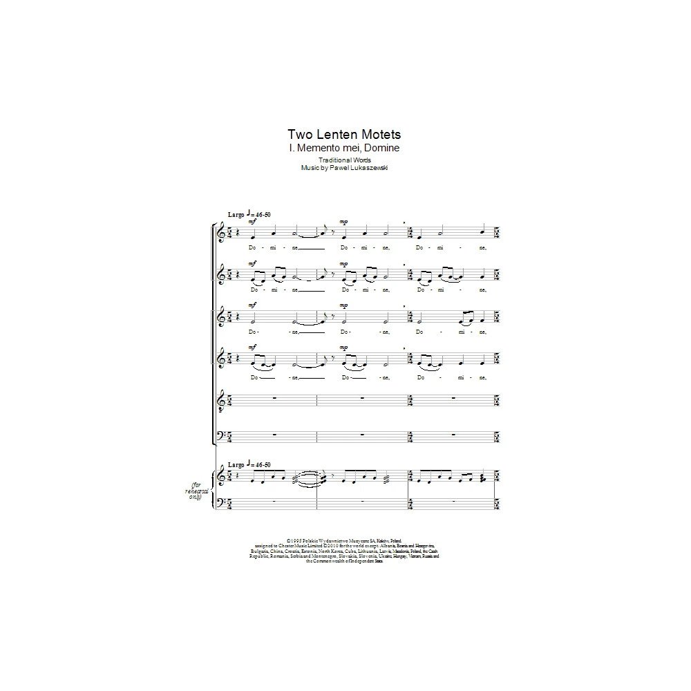 Two Lenten Motets