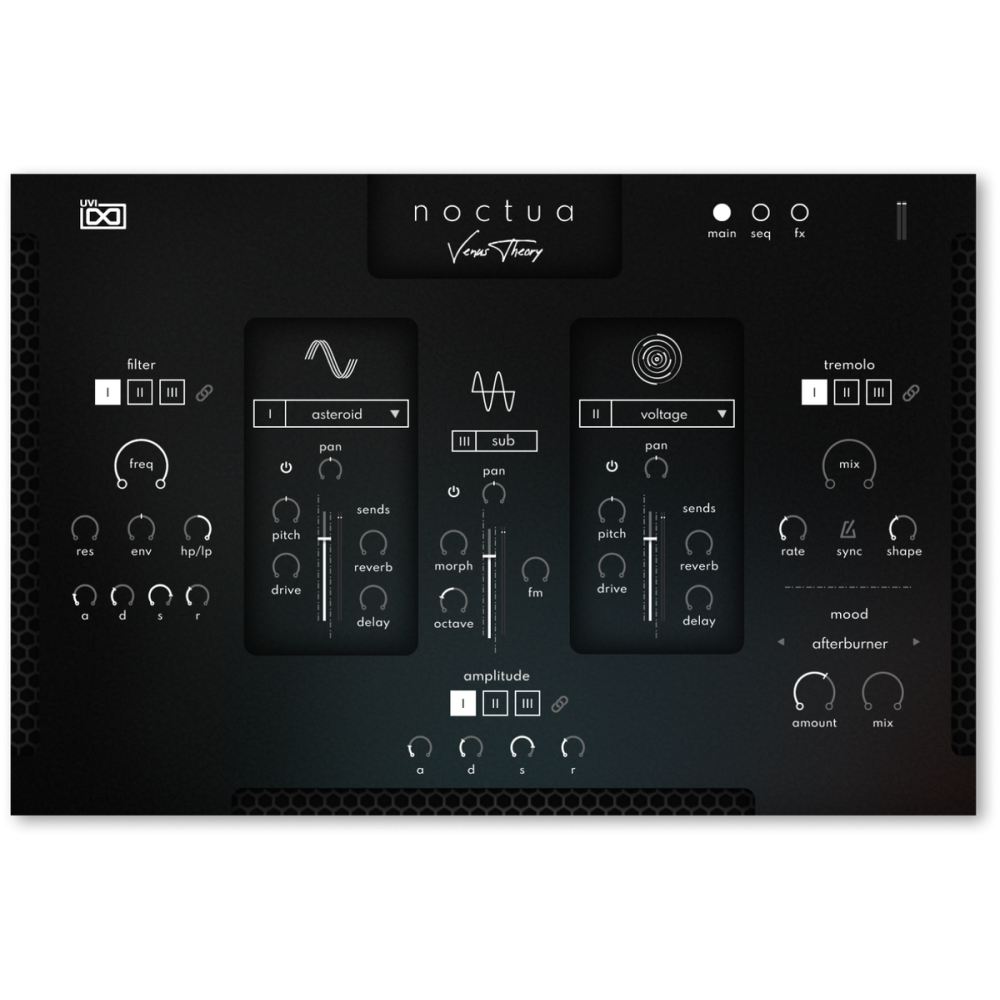 UVI Noctua es un potente sintetizador virtual diseñado para proporcionar una amplia variedad de sonidos de alta calidad. Con su