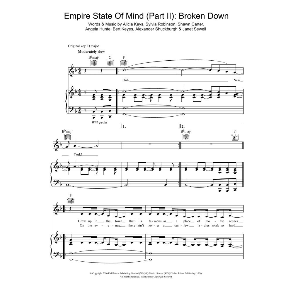 Empire State Of Mind (Part II) Broken Down