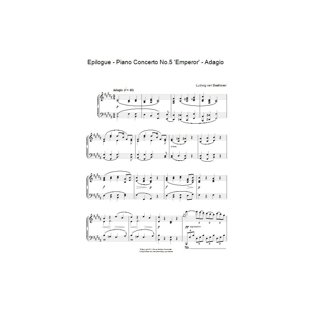 Epilogue (Klavierkonzert Nr. 5 "Emperor" - Adagio)