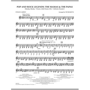 Pop And Rock Legends: The Mamas & The Papas - Bb Bass Clarinet