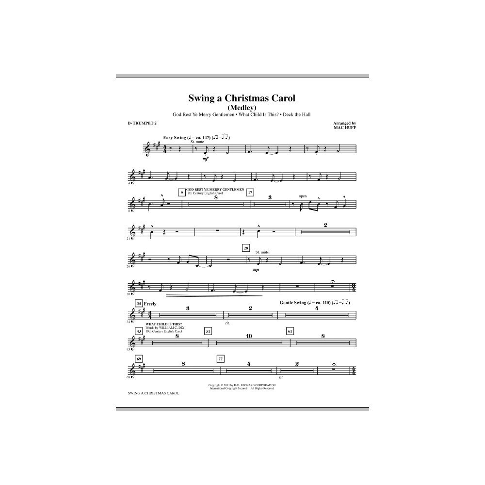 Swing A Christmas Carol (Medley) - Bb Trumpet 2