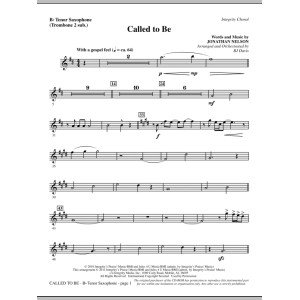 Called To Be - Tenor Sax (sub. Tbn 2)