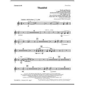 Thankful - Clarinet