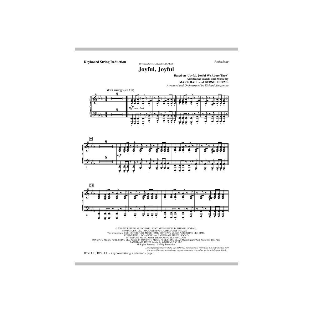 Joyful, Joyful - Keyboard String Reduction