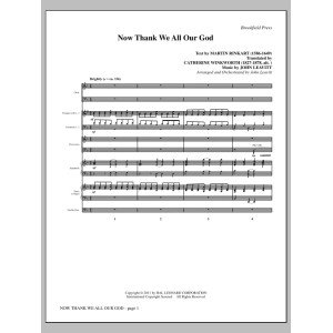 Now Thank We All Our God - Full Score