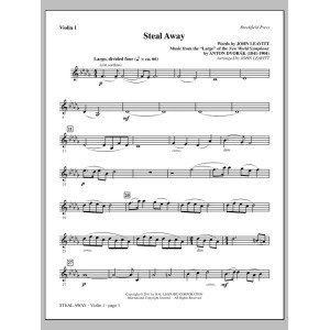 Steal Away (Steal Away To Jesus) - Violin 1