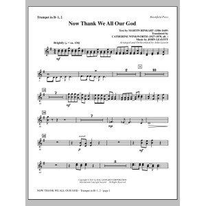 Now Thank We All Our God - Bb Trumpet 1,2
