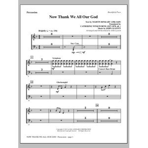 Now Thank We All Our God - Percussion