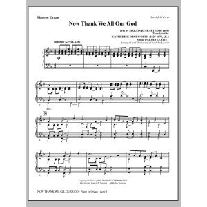 Now Thank We All Our God - Piano or Organ