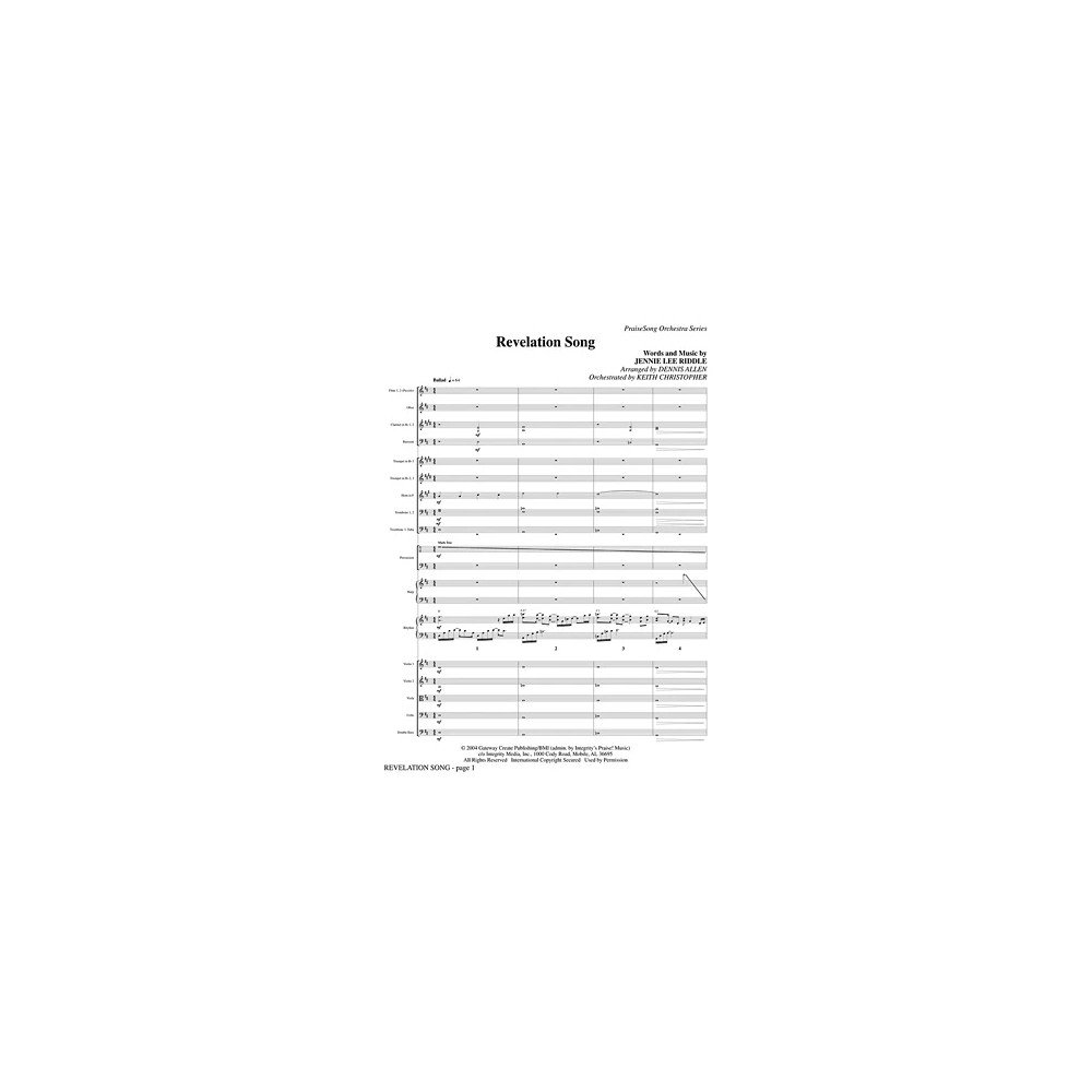 Revelation Song - Clarinet 1 & 2