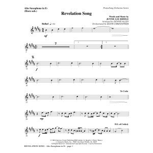 Revelation Song - Alto Sax (sub. Horn)