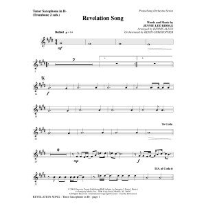 Revelation Song - Tenor Sax (sub. Tbn 2)