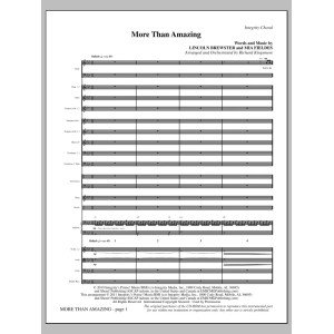 More Than Amazing - Full Score