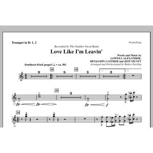Love Like I'm Leavin' - Bb Trumpet 1 & 2