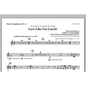 Love Like I'm Leavin' - Tenor Saxophone 1 & 2 in Bb