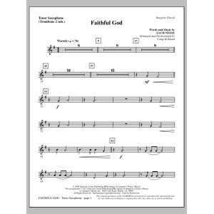 Faithful God - Tenor Sax (sub. Tbn 2)