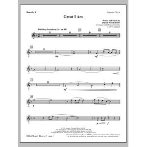 Great I Am - F Horn