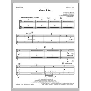 Great I Am - Percussion