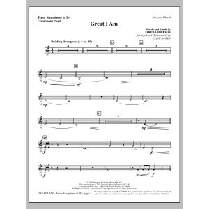 Great I Am - Tenor Sax (sub. Tbn 2)