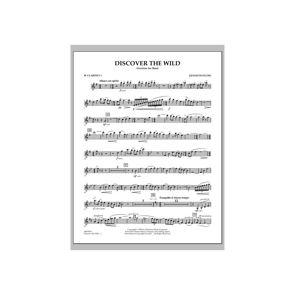 Discover The Wild - Bb Clarinet 1