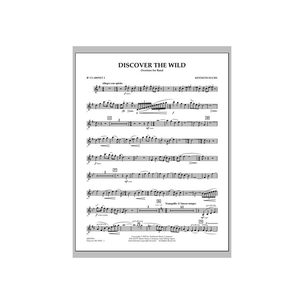 Discover The Wild - Bb Clarinet 2