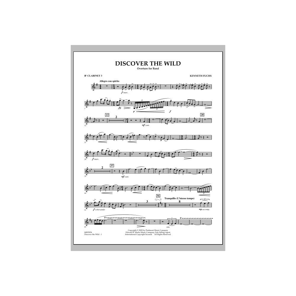 Discover The Wild - Bb Clarinet 3