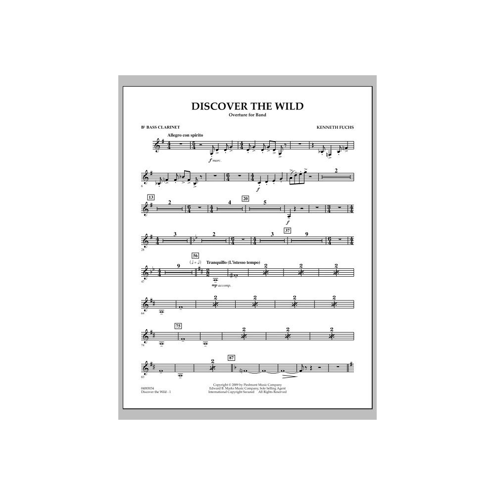 Discover The Wild - Bb Bass Clarinet