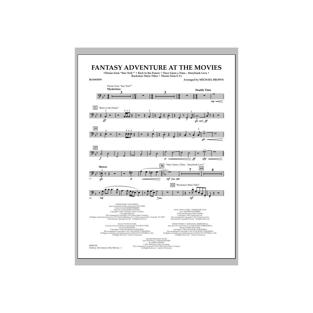 Fantasy Adventure At The Movies - Bassoon
