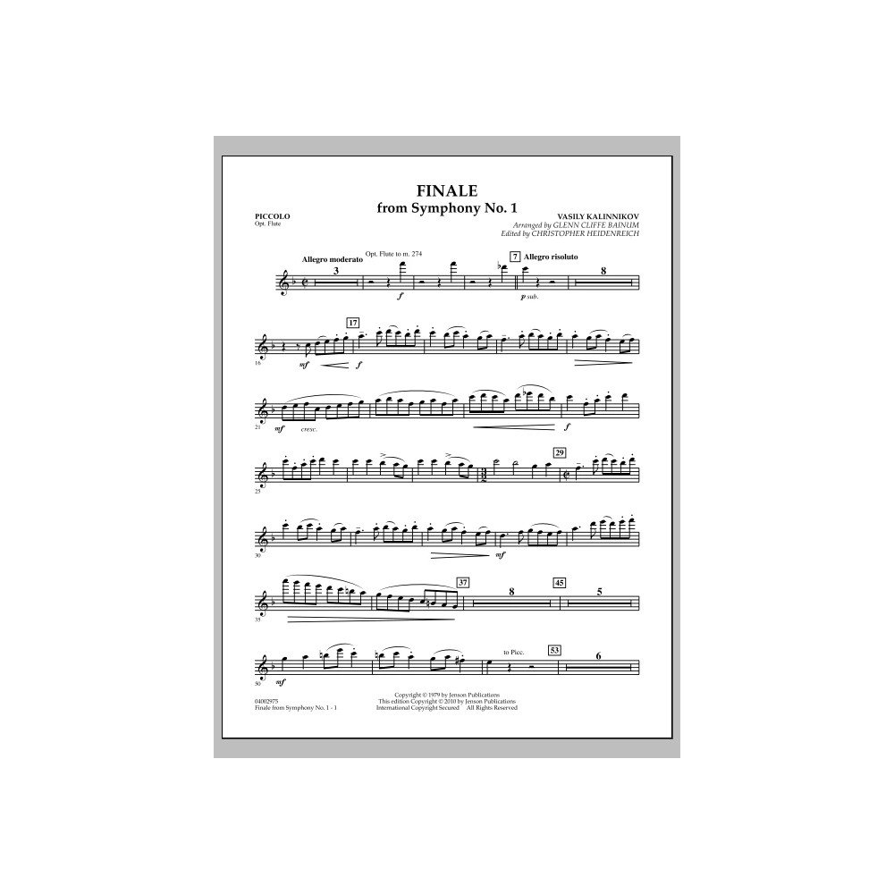 Finale from Symphony No. 1 - Piccolo/Flute