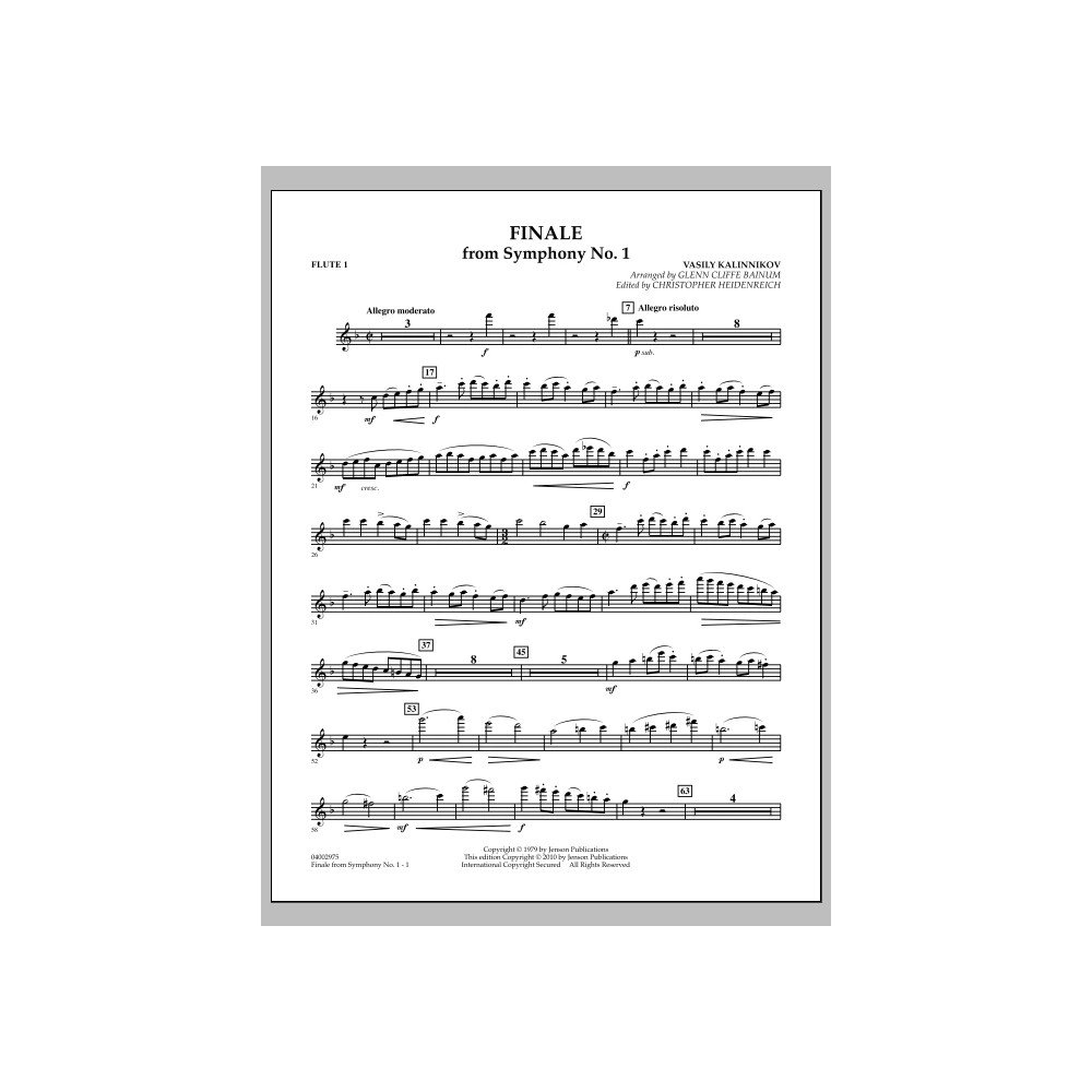 Finale from Symphony No. 1 - Flute 1