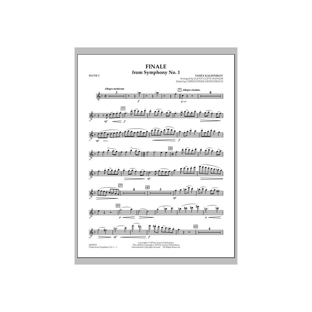 Finale from Symphony No. 1 - Flute 2