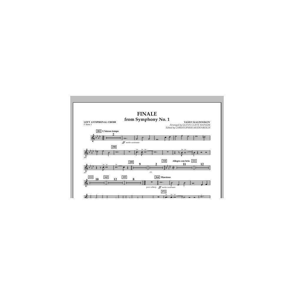 Finale from Symphony No. 1 - Left Ant. Choir - F Horn 1