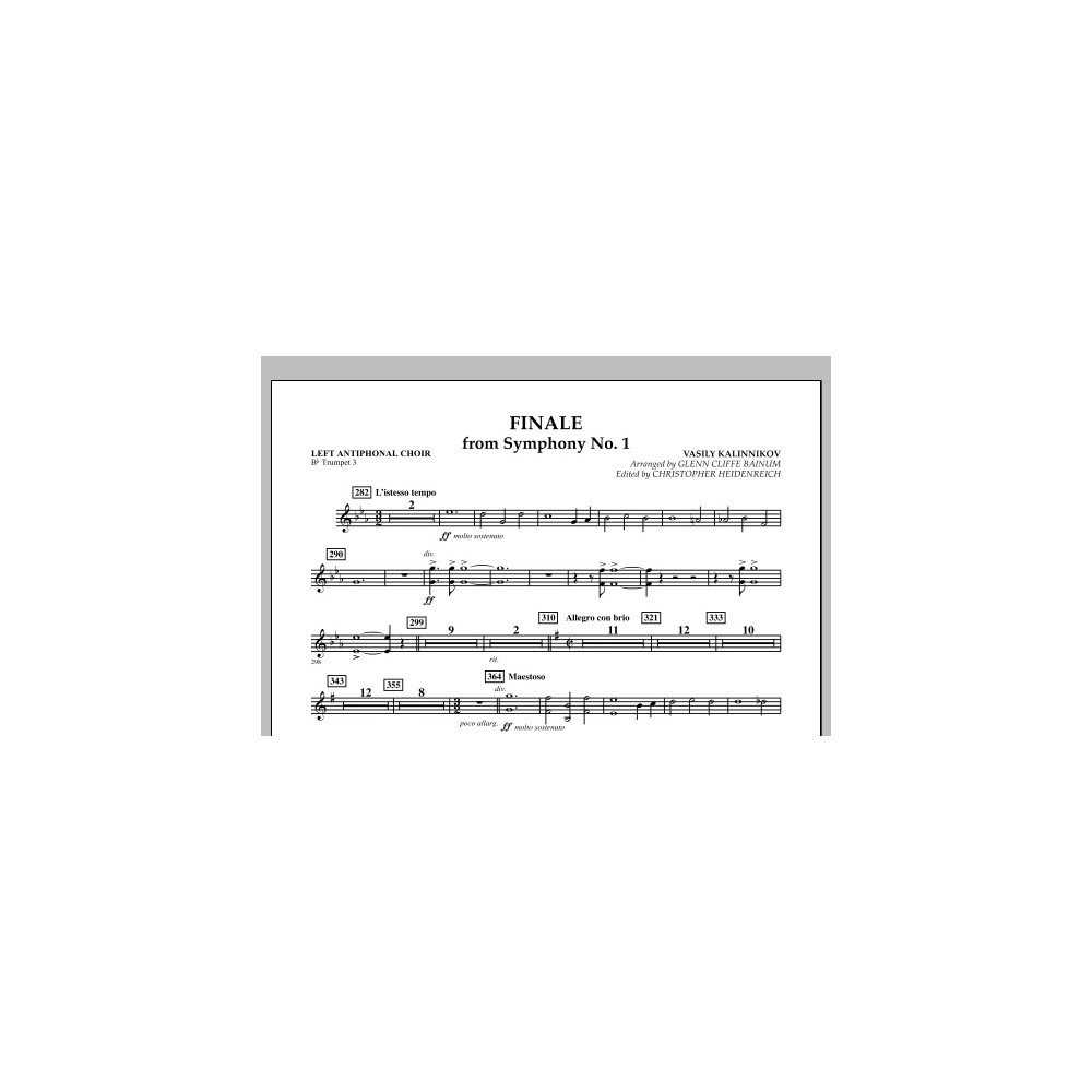 Finale from Symphony No. 1 - Left Ant. Choir - Trumpet 3