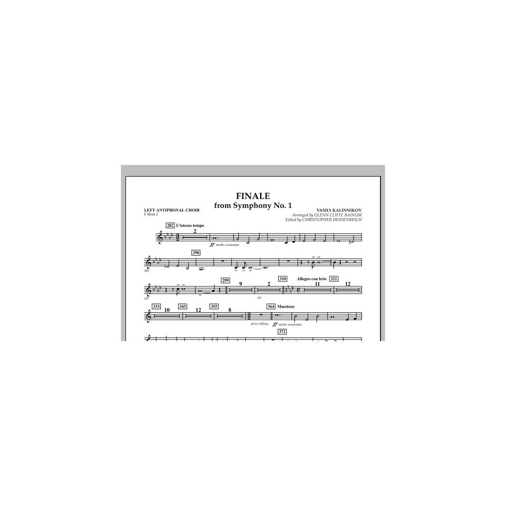 Finale from Symphony No. 1 - Left Ant. Choir - F Horn 2